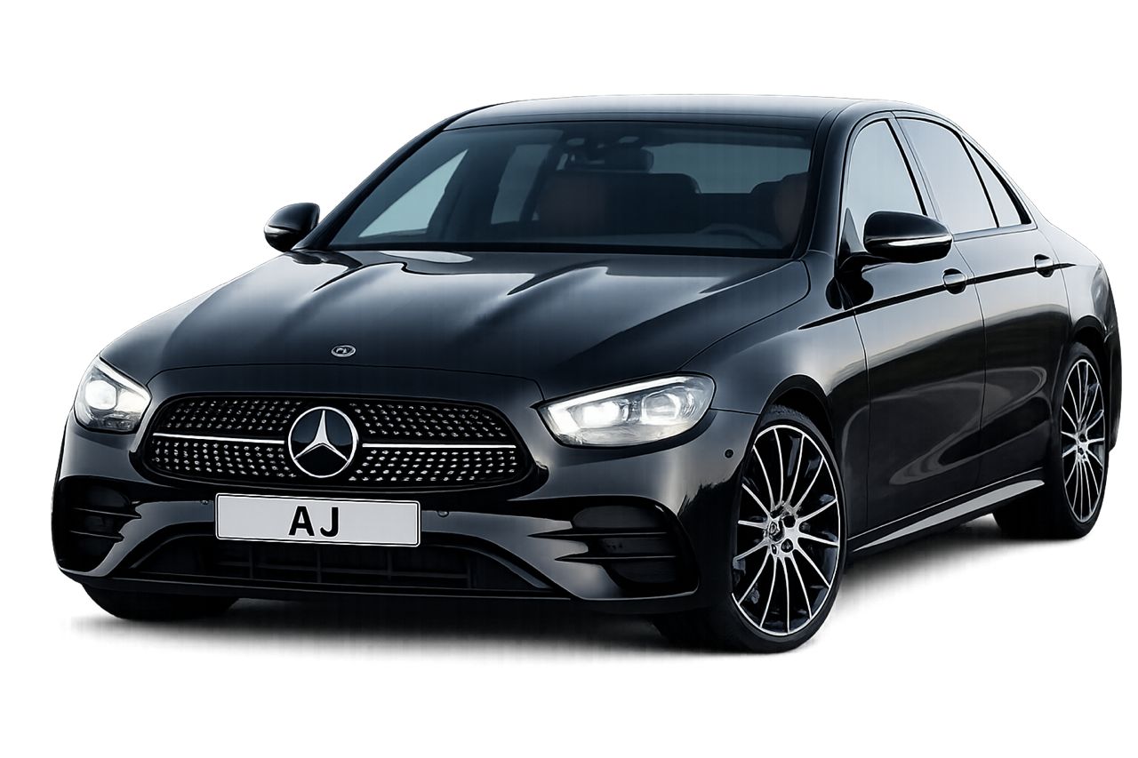 First Class Chauffeur - Mercedes Benz E-Class or similar for 3 passengers and 3 luggages